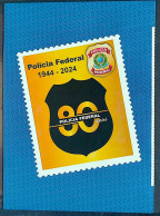 SI 21 Brazil Institutional Stamp 80 Years Federal Military Police 2024 Vignette - Sellos Personalizados