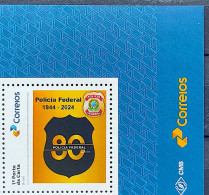 SI 21 Brazil Institutional Stamp 80 Years Federal Military Police 2024 Vignette Correios - Personalized Stamps