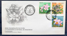 Brazil Envelope FDC 683 1 96 Orchids Flora CBC RJ - FDC