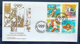 Brazil Envelope FDC 675 1 96 Olympics Athens Greece Volleyball Swimming Gymnastics Athletics CBC RJ 2 - FDC