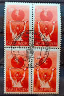 C 353 Brazil Stamp World Basketball Championship Map 1954 Block Of 4 CBC RJ - Neufs