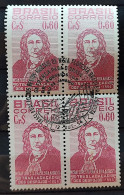 C 351 Brazil Stamp Nisia Floresta Mulher Education Direito 1954 Block Of 4 CBC RJ 1 - Unused Stamps