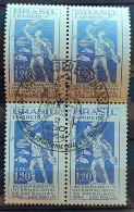 C 342 Brazil Stamp International Patrol Camp Sao Paulo Scouting 1954 Block Of 4 CBC SP 2 - Unused Stamps