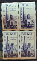 C 336 Brazil Stamp Monument To The Immigrant Rio Grande Do Sul 1954 Block Of 4 - Neufs