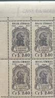 C 330 Brazil Stamp 4 Centenary Of São Paulo Jose De Anchieta Religion 1954 Block Of 4 Vignette Casa Da Moeda - Nuevos