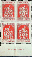 C 324 Brazil Stamp National Congress Teachers Education Salvador Bahia 1953 Block Of 4 Vignette Casa Da Moeda - Ongebruikt