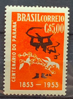 C 326 Brazil Stamp Centenary Of Parana Coffee Drink Gastronomy 1953 - Ongebruikt
