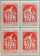 C 324 Brazil Stamp National Congress Teachers Education Salvador Bahia 1953 Block Of 4 - Ongebruikt