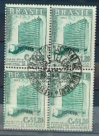 C 303 Brazil Stamp National Philatelic Education Exhibition 1953 Block Of 4 CPD DF 2 - Ongebruikt