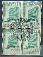 C 303 Brazil Stamp National Philatelic Education Exhibition 1953 Block Of 4 CPD DF - Unused Stamps