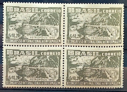 C 301 Brazil Stamp International Nursing Congress Petropolis Health 1953 Block Of 4 - Ongebruikt