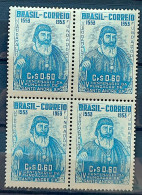 C 297 Brazil Stamp Joao Ramalho Santo Andre 1953 Block Of 4 1 - Nuevos