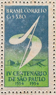 C 295 Brazil Stamp 4 Centenary Of São Paulo 1953 4 - Neufs