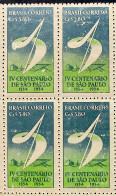 C 295 Brazil Stamp 4 Centenary Of São Paulo 1953 Block Of 4 3 - Unused Stamps