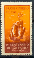 C 293 Brazil Stamp 4 Centenary Of São Paulo 1953 - Nuovi