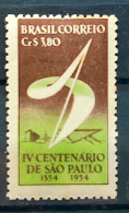 C 294 Brazil Stamp 4 Centenary Of São Paulo 1953 - Nuevos