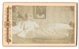 Fotografie Gebrechlicher Betagter Herr Im Sterbebett, Post Mortem  - Other & Unclassified