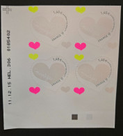 France 2016 Autoadhésifs Bloc De 4 Daté N°1231 Saint Valentin COEURS DE COURREGES - Unused Stamps