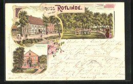 Lithographie Soest, Gasthaus Rottlinde, Saaleingang  - Soest