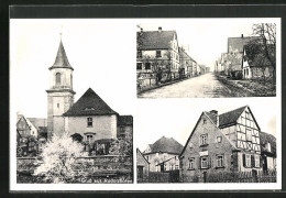 AK Rudolzhofen, Kirche, Strassenpartie, Fachwerkhaus  - Sonstige & Ohne Zuordnung