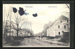 AK Waldsassen, Bahnhofstrasse Mit Garten-Restaurant  - Waldsassen