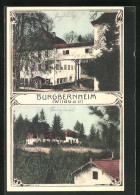 AK Burgbernheim / Wildbad, Jagdburg - Herrenhaus In Zwei Ansichten  - Autres & Non Classés