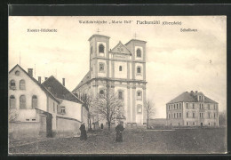 AK Fuchsmühl /Oberpfalz, Wallfahrtskirche Maria Hilf, Kloster-Rückseite & Schulhaus  - Other & Unclassified