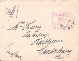 British Field Post WW 1 From St. Eloi, Belgium - Unit Under 27. Division Censored Cover Posted Field Post Office T. 27 1 - Militaria