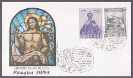 Vatican 1984, Easter, Special Postmark & Cover - Otros & Sin Clasificación