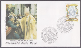 Vatican 1984, Peace Day, Special Postmark & Cover - Altri & Non Classificati