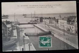 44 - St NAZAIRE - Nouvelle Entrée - Perspective Des Ecluses & De L'Avant Port - La Marseillaise & L'Amiral Aube Sur Rade - Saint Nazaire