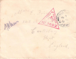 British Field Post WW 1 From Armentières, France - Unit Under 12. Division Censored CM3 Cover Posted Field Post Office T - Militares