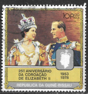 GUINE BISSAU — 1978 Queen Elizabeth Coronation 10P00 Used Stamp - Guinée-Bissau