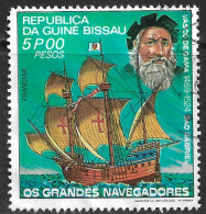 GUINE BISSAU – 1981 Navigators 5P00 Used Stamp - Guinea-Bissau