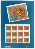 SI 18 Brazil Institutional Stamp Mint Helmet Sword Money Watch 2024 Sheet - Gepersonaliseerde Postzegels