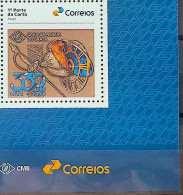 SI 18 Brazil Institutional Stamp Mint Helmet Sword Money Watch 2024 Vignette Correios - Personalisiert