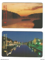 AURA RIVER - 2 Phonecards Lot - 10 FIM & 20 FIM  1996  - Magnetic Cards - FINNET OPERATOR - FINLAND - - Finlandia