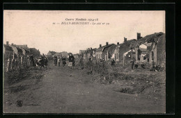 CPA Billy-Montigny, La Cite Nr. 10, Vom Krieg Détruites Vue De La Rue  - Sonstige & Ohne Zuordnung