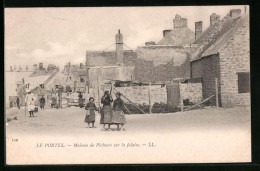 CPA Le Portel, Maisons De Pecheurs Sur La Falaise  - Le Portel