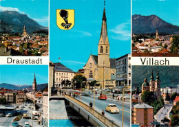 73945352 Villach_Kaernten_AT Panorama Draustadt Motive Stadtzentrum Kirche - Andere & Zonder Classificatie