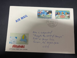 13-5-2024 (5 Z 2) Aitutaki FDC - 20th Anniversary Of 1st Moon Landing (1994) - Oceanië