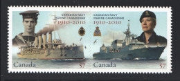 2010 Naval Reserve  Sailors, Ships  Se-tenant Pair From Booklet Sc 2386a MNh - Ongebruikt