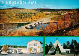 73945162 Karigasniemi_Utsjoki_Lappland_Suomi Ailigastunturi Taustalle Kirkko Vae - Finlandia