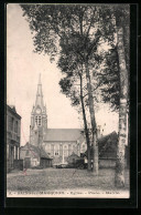 CPA Sains-lez-Marquion, Eglise, Place, Mairie  - Autres & Non Classés