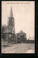 CPA Rang-du-Fliers, Eglise-Mairie Et Ecole  - Autres & Non Classés