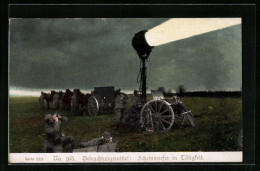 AK Beleuchtungsmittel, Scheinwerfer In Tätigkeit Als Hilfe Für Die Soldaten  - War 1914-18