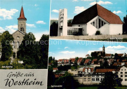 73865361 Westheim Rosengarten Schwaebisch Hall Ev Kirche Kath Kirche Teilansicht - Autres & Non Classés