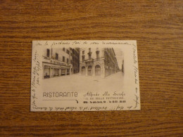 CPA Ristorante Alfredo Alla Scrofa "Il Re Delle Fettuccine" Roma - Italie  - Voir Détails Sur Photos - 9 X14cm Env. - Hotels & Gaststätten