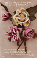 R299141 Best Of Health And Joy On Your Birthday. Roses. Real Photograph - Monde