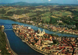 72872757 Passau Fliegeraufnahme Zusammenfluss Von Donau Inn Ilz Passau - Passau